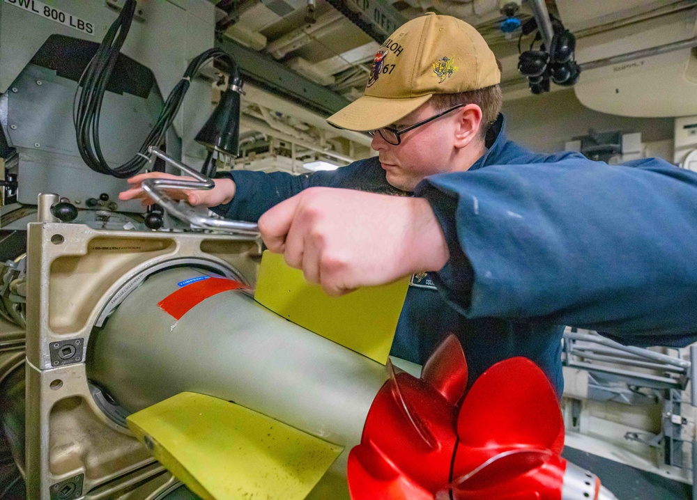 USS Shiloh (CG 67) Mark 46 Torpedo Movement