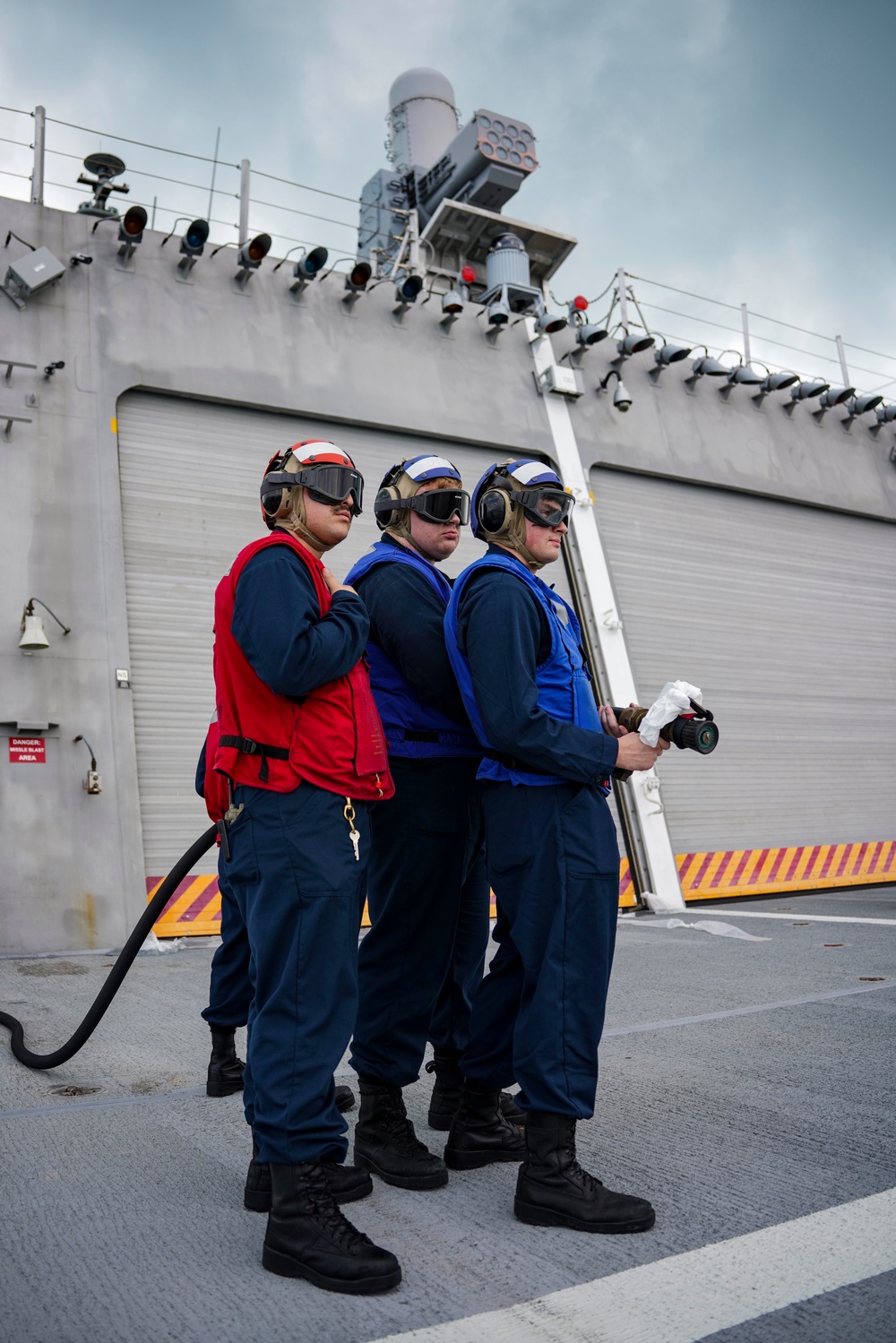 Shipboard Firefighting Drill Aboard USS Oakland