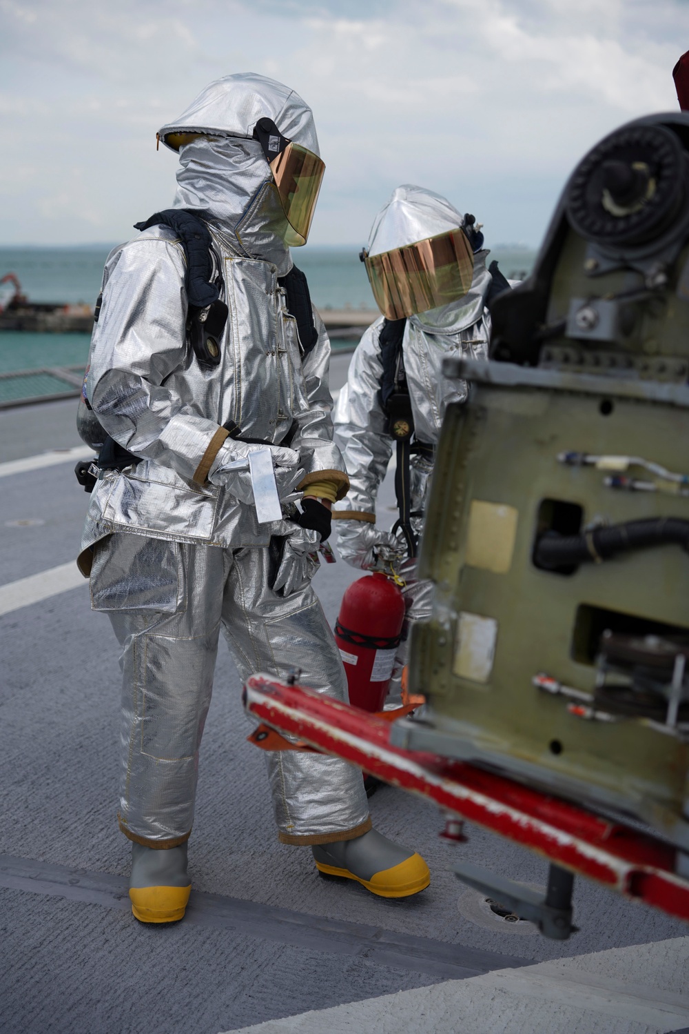 Shipboard Firefighting Drill Aboard USS Oakland