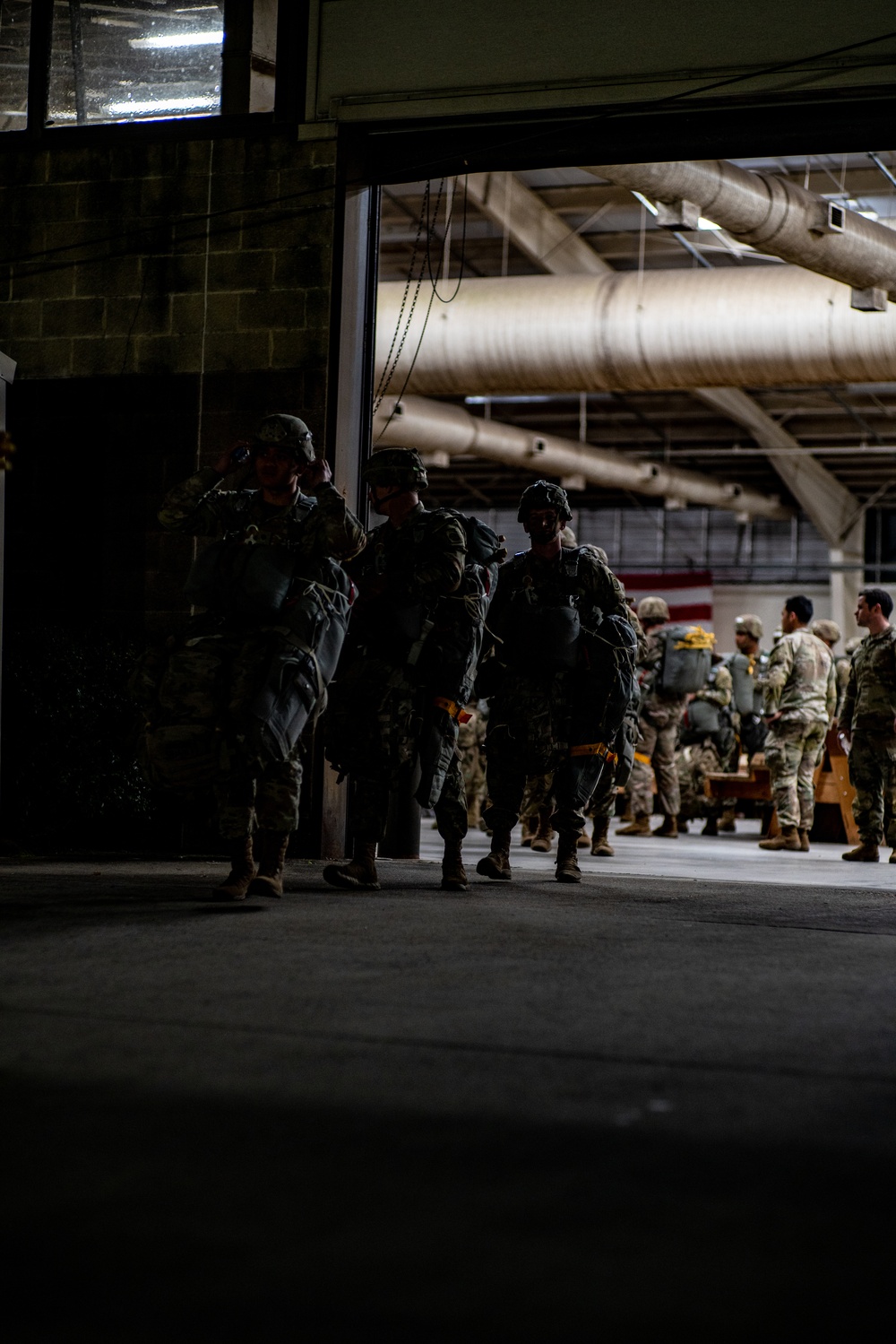 Paratroopers Board C-17 during Operation Falcon Blitz