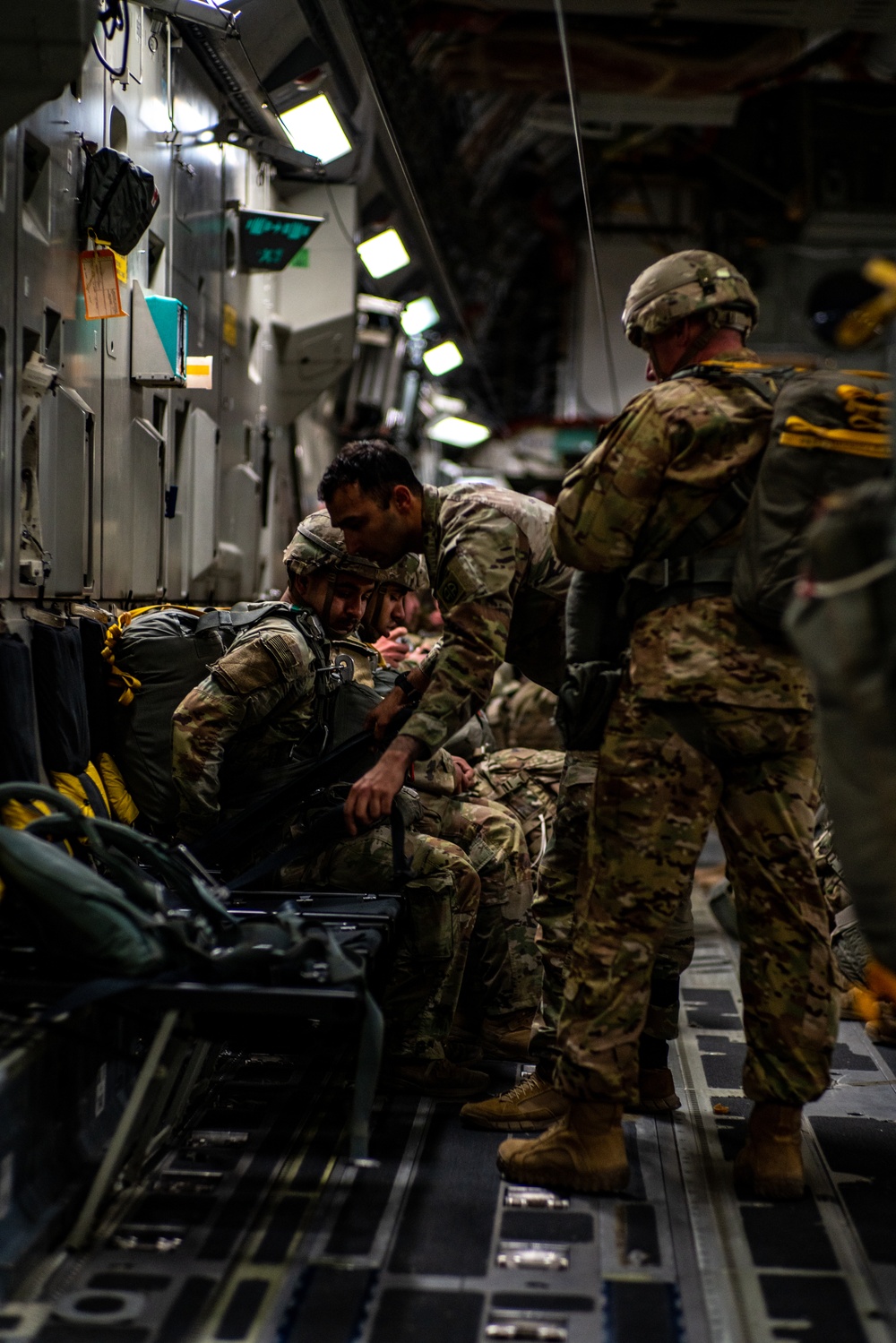 Paratroopers Board C-17 during Operation Falcon Blitz