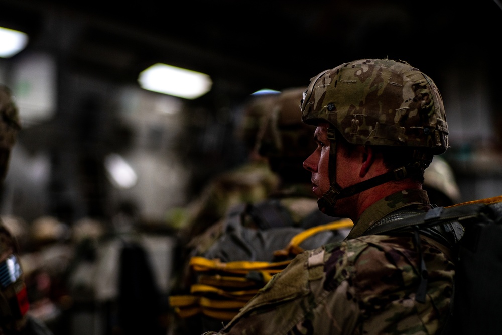 Paratroopers Board C-17 during Operation Falcon Blitz