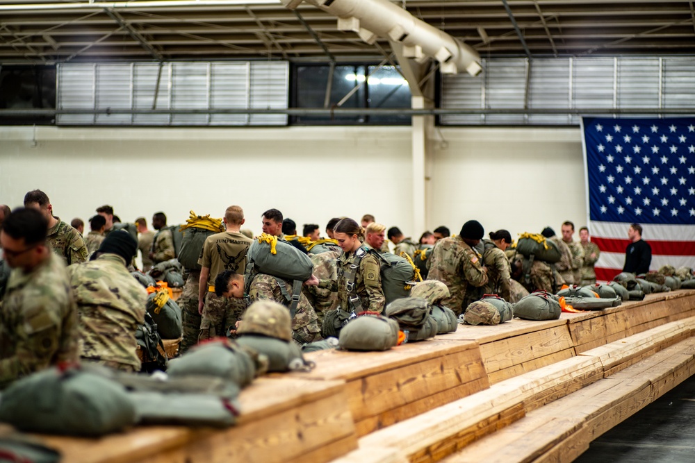 Paratroopers Don Chutes Operation Falcon Blitz