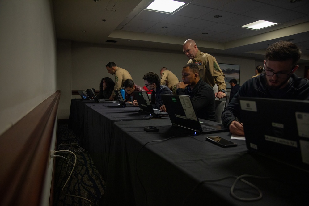 Individual Ready Reserve Marines attend an IRR Muster in Tampa, Florida