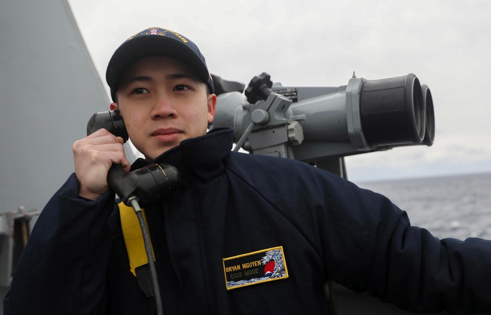 U.S. Naval Academy Graduates Stand Watch Aboard USS Rafael Peralta (DDG 115)