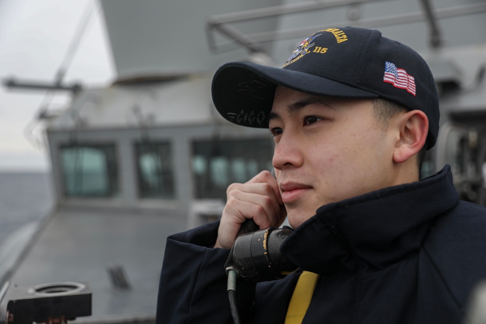 U.S. Naval Academy Graduates Stand Watch Aboard USS Rafael Peralta (DDG 115)