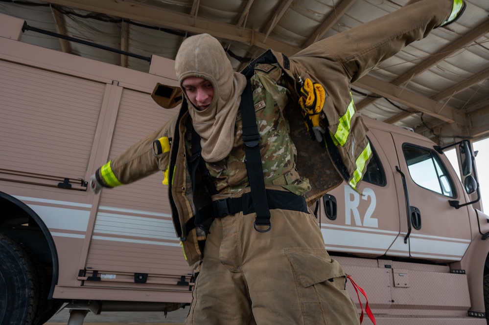 386th ECES Firefighter Training