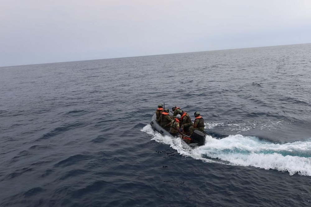 Sao Tome and Principe conduct simulated boarding during OE23