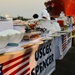 USCGC Spencer (WMEC 905) welcomes Elizabeth Fitzsimmons and Vice Adm. Thomas E. Ishee