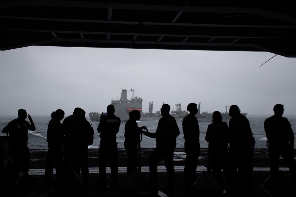 USS Nimitz Conducts Replenishment-At-Sea