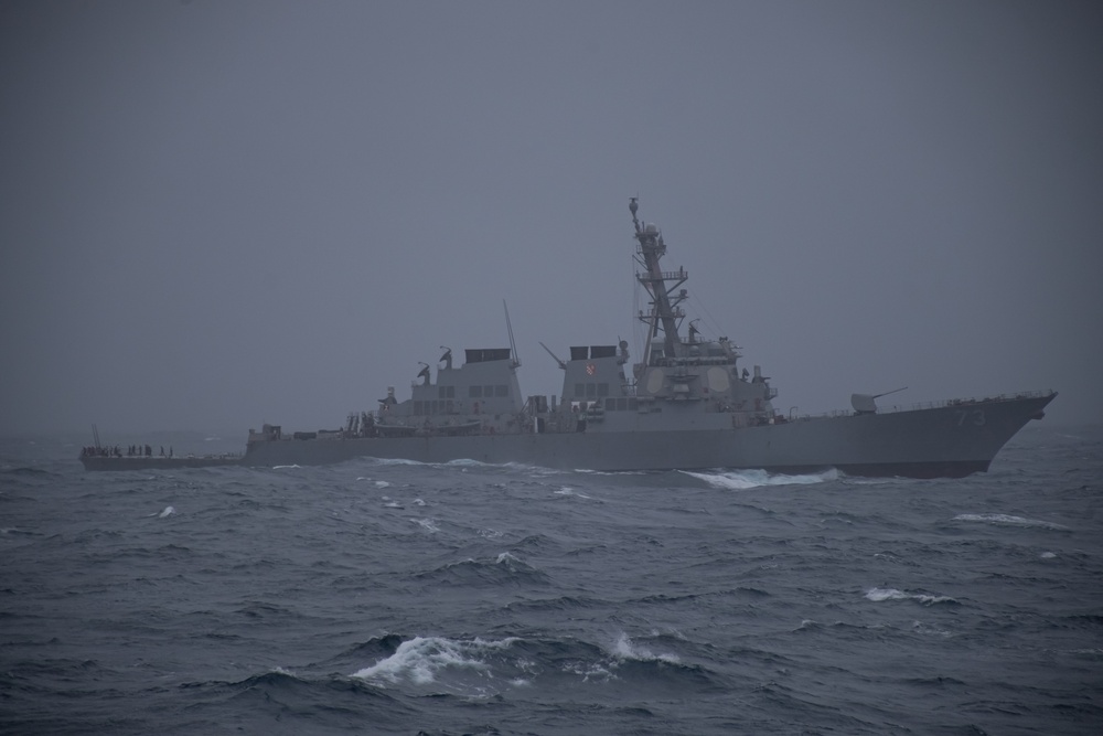 USS Nimitz Conducts Replenishment-At-Sea