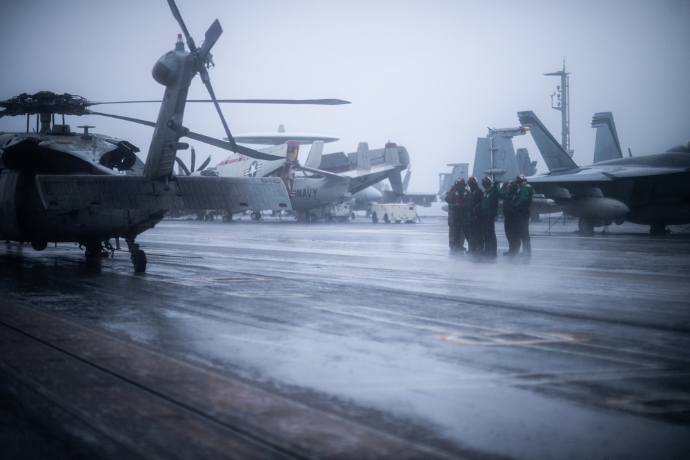 USS Nimitz Conducts Replenishment-At-Sea