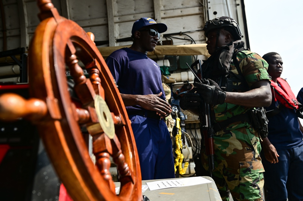 USCGC Spencer (WMEC 905) conducts training with Togolese Navy as part of Obangame Express 23