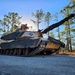 Tanks from the 1st Battalion, 37th Armored Regiment train at the Joint Readiness Training Center