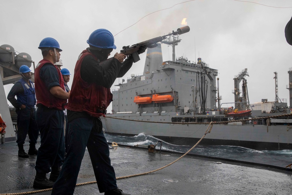 Decatur Replenishment-at-Sea with USNS Big Horn