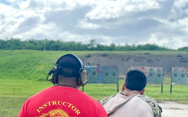 Maritime Expeditionary Security Group (MESG) 1 Detachment Guam’s Embarked Security Team (EST) conducts live fire training