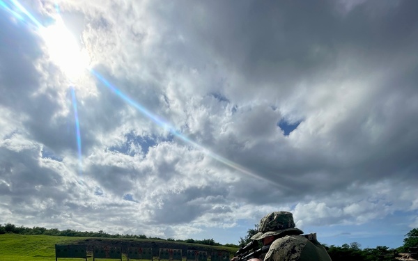 Maritime Expeditionary Security Group (MESG) 1 Detachment Guam’s Embarked Security Team (EST) conducts live fire training