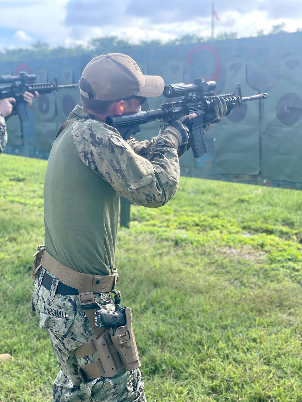 Maritime Expeditionary Security Group (MESG) 1 Detachment Guam’s Embarked Security Team (EST) conducts live fire training