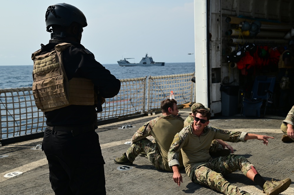 USCGC Spencer (WMEC 905) conducts training with Nigerian Navy as part of Obangame Express 23