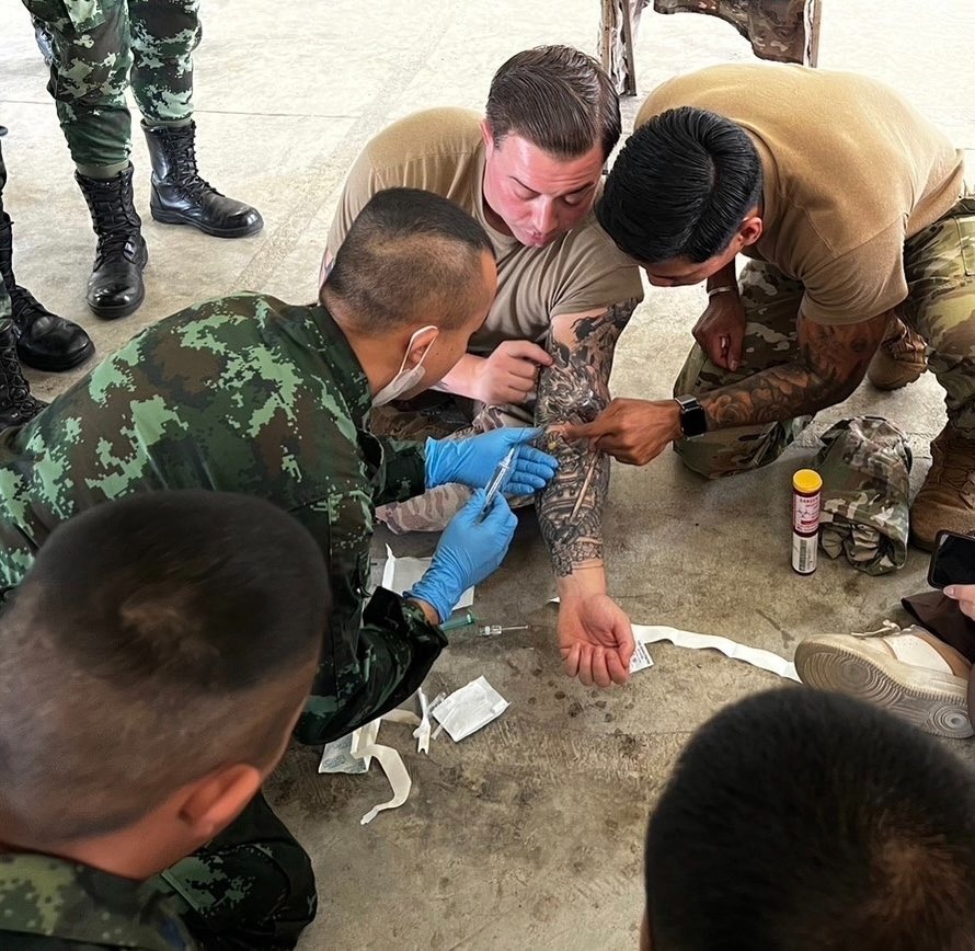 SFAB Advisors Train Tactical Combat Casualty Care in Thailand