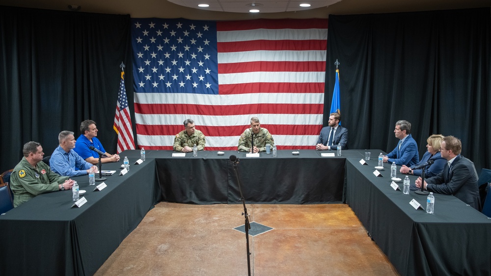 138th Fighter Wing hosts Gen. Daniel R. Hokanson and Tulsa area business leaders roundtable engagement