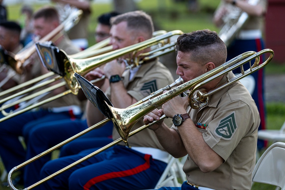 MARFORPAC Band performs for the local Guam community at Plaza de Espana