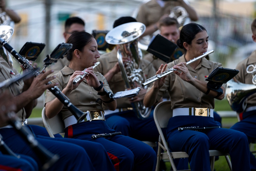 MARFORPAC Band performs for the local Guam community at Plaza de Espana