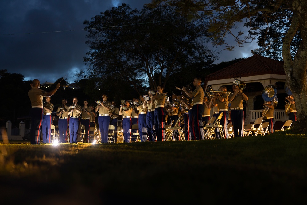 MARFORPAC Band performs for the local Guam community at Plaza de Espana