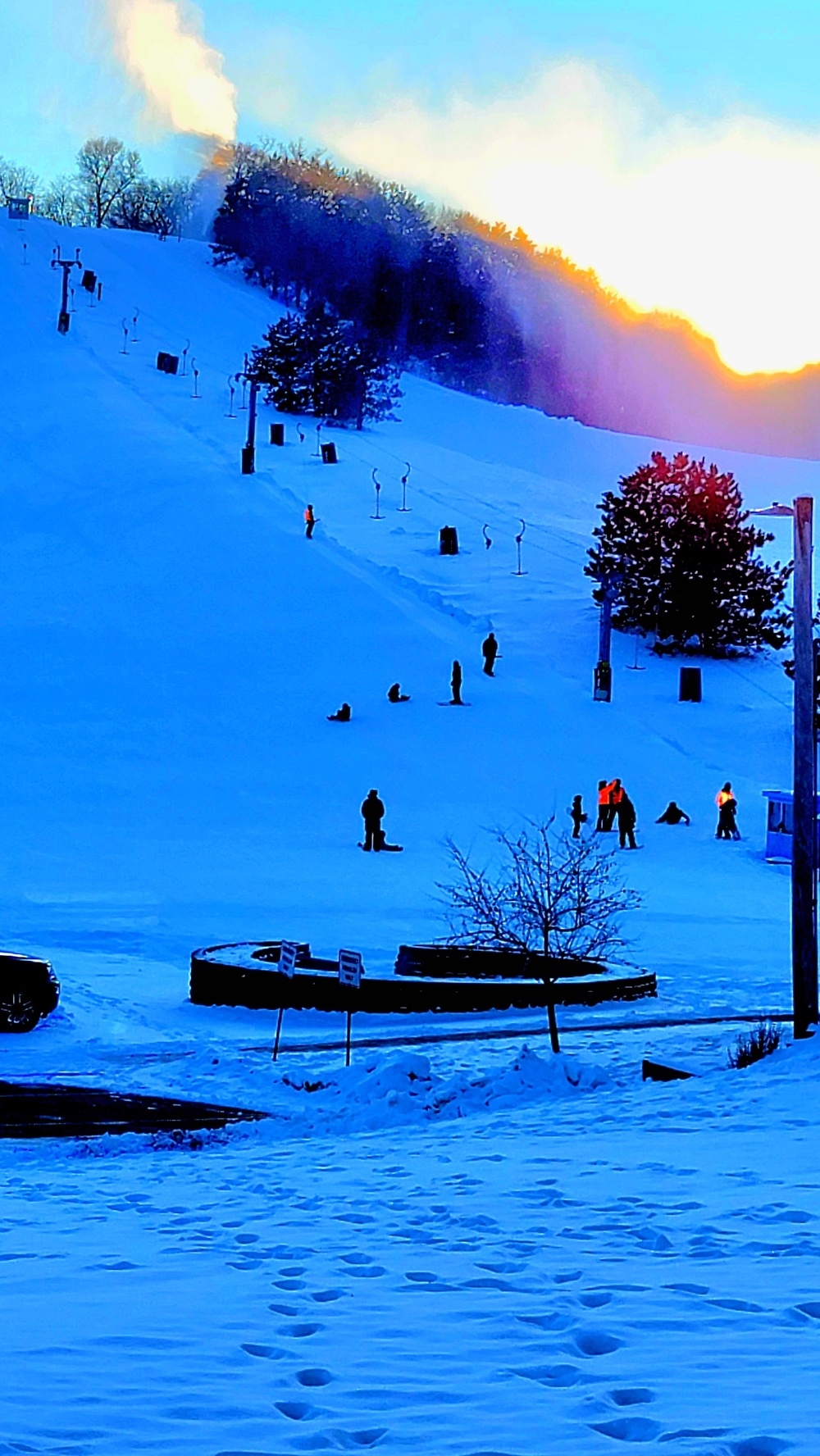 Sunset at Fort McCoy's Whitetail Ridge Ski Area