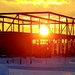 Sun sets on another day of brigade headquarters construction at Fort McCoy