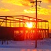 Sun sets on another day of brigade headquarters construction at Fort McCoy