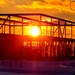 Sun sets on another day of brigade headquarters construction at Fort McCoy