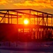 Sun sets on another day of brigade headquarters construction at Fort McCoy