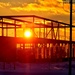 Sun sets on another day of brigade headquarters construction at Fort McCoy