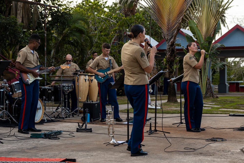 MARFORPAC Band performs for the local Guam community at Hagåt Mayor's Office