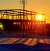 Sun sets on another day of brigade headquarters construction at Fort McCoy