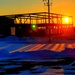 Sun sets on another day of brigade headquarters construction at Fort McCoy