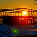 Sun sets on another day of brigade headquarters construction at Fort McCoy