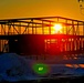 Sun sets on another day of brigade headquarters construction at Fort McCoy