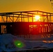 Sun sets on another day of brigade headquarters construction at Fort McCoy