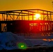 Sun sets on another day of brigade headquarters construction at Fort McCoy