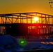 Sun sets on another day of brigade headquarters construction at Fort McCoy