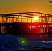 Sun sets on another day of brigade headquarters construction at Fort McCoy