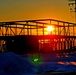 Sun sets on another day of brigade headquarters construction at Fort McCoy