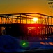 Sun sets on another day of brigade headquarters construction at Fort McCoy