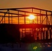 Sun sets on another day of brigade headquarters construction at Fort McCoy