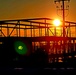 Sun sets on another day of brigade headquarters construction at Fort McCoy