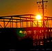 Sun sets on another day of brigade headquarters construction at Fort McCoy