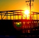 Sun sets on another day of brigade headquarters construction at Fort McCoy