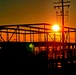 Sun sets on another day of brigade headquarters construction at Fort McCoy